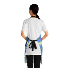 Load image into Gallery viewer, Apron - lightweight, silky finish 100% polyester, two front pockets. Many original artwork designs by Kerry Sandhu Art