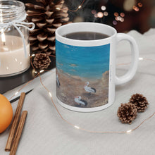 Load image into Gallery viewer, 11oz BPA, lead-free, microwave/dishwasher safe, white ceramic, vivid colours. Many original artworks by Kerry Sandhu Art