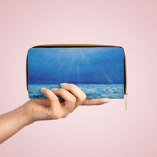 Load image into Gallery viewer, Pockets for cash, c/cards, coins, & more. Stylish faux leather, lots of original artworks by Kerry Sandhu Art to choose from