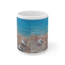 Load image into Gallery viewer, 11oz BPA, lead-free, microwave/dishwasher safe, white ceramic, vivid colours. Many original artworks by Kerry Sandhu Art