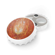 Load image into Gallery viewer, Plastic exterior w/ metallic bottom, magnetic back, 2 different opening mechanisms, matte finish. Art by Kerry Sandhu Art