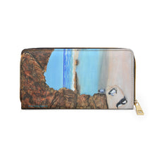 Load image into Gallery viewer, Pockets for cash, c/cards, coins, & more. Stylish faux leather, lots of original artworks by Kerry Sandhu Art to choose from