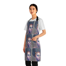 Load image into Gallery viewer, Apron - lightweight, silky finish 100% polyester, two front pockets. Many original artwork designs by Kerry Sandhu Art