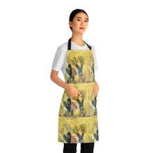 Load image into Gallery viewer, Apron - lightweight, silky finish 100% polyester, two front pockets. Many original artwork designs by Kerry Sandhu Art