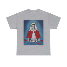 Load image into Gallery viewer, WWI Nurse in a red cape, holding a pan with red poppies and the word Devotion at the bottom