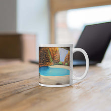 Load image into Gallery viewer, 11oz BPA, lead-free, microwave/dishwasher safe, white ceramic, vivid colours. Many original artworks by Kerry Sandhu Art