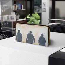 Load image into Gallery viewer, Pockets for cash, c/cards, coins, & more. Stylish faux leather, lots of original artworks by Kerry Sandhu Art to choose from