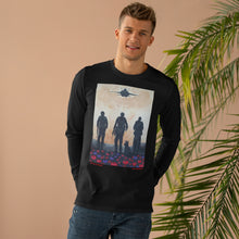 Load image into Gallery viewer, Regular fit crew neck, cuffed sleeves, elongated back. 100% preshrunk heavyweight cotton by Kerry Sandhu Art. 7 ANZAC designs