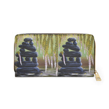 Load image into Gallery viewer, Pockets for cash, c/cards, coins, & more. Stylish faux leather, lots of original artworks by Kerry Sandhu Art to choose from