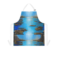 Load image into Gallery viewer, Apron - lightweight, silky finish 100% polyester, two front pockets. Many original artwork designs by Kerry Sandhu Art