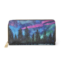 Load image into Gallery viewer, Pockets for cash, c/cards, coins, & more. Stylish faux leather, lots of original artworks by Kerry Sandhu Art to choose from