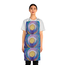Load image into Gallery viewer, Apron - lightweight, silky finish 100% polyester, two front pockets. Many original artwork designs by Kerry Sandhu Art