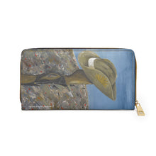 Load image into Gallery viewer, Pockets for cash, c/cards, coins, & more. Stylish faux leather, lots of original artworks by Kerry Sandhu Art to choose from