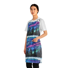 Load image into Gallery viewer, Apron - lightweight, silky finish 100% polyester, two front pockets. Many original artwork designs by Kerry Sandhu Art