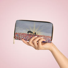 Load image into Gallery viewer, Pockets for cash, c/cards, coins, & more. Stylish faux leather, lots of original artworks by Kerry Sandhu Art to choose from