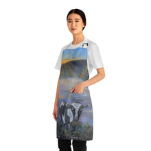 Load image into Gallery viewer, Apron - lightweight, silky finish 100% polyester, two front pockets. Many original artwork designs by Kerry Sandhu Art