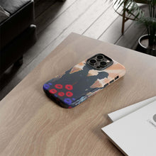 Load image into Gallery viewer, Phone case with an Australian and New Zealand soldier back to back with light-horsemen in the background and poppies in the foreground