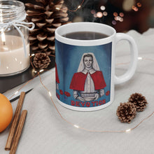 Load image into Gallery viewer, 11oz BPA, lead-free, microwave/dishwasher safe, white ceramic, vivid colours. Many original artworks by Kerry Sandhu Art