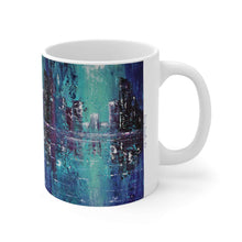 Load image into Gallery viewer, 11oz BPA, lead-free, microwave/dishwasher safe, white ceramic, vivid colours. Many original artworks by Kerry Sandhu Art