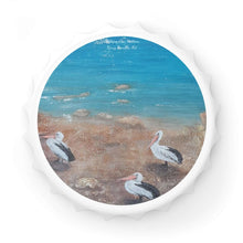 Load image into Gallery viewer, Plastic exterior w/ metallic bottom, magnetic back, 2 different opening mechanisms, matte finish. Art by Kerry Sandhu Art