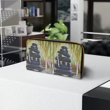 Load image into Gallery viewer, Pockets for cash, c/cards, coins, & more. Stylish faux leather, lots of original artworks by Kerry Sandhu Art to choose from