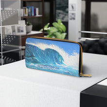 Load image into Gallery viewer, Pockets for cash, c/cards, coins, & more. Stylish faux leather, lots of original artworks by Kerry Sandhu Art to choose from