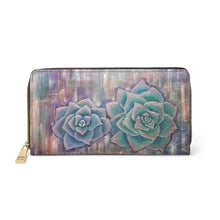 Load image into Gallery viewer, Pockets for cash, c/cards, coins, & more. Stylish faux leather, lots of original artworks by Kerry Sandhu Art to choose from