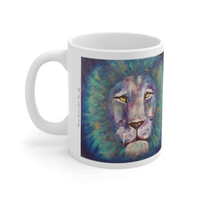Load image into Gallery viewer, 11oz BPA, lead-free, microwave/dishwasher safe, white ceramic, vivid colours. Many original artworks by Kerry Sandhu Art