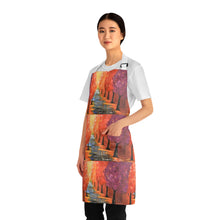 Load image into Gallery viewer, Apron - lightweight, silky finish 100% polyester, two front pockets. Many original artwork designs by Kerry Sandhu Art