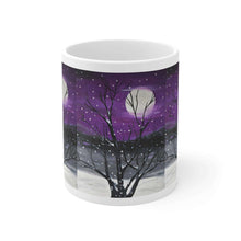 Load image into Gallery viewer, 11oz BPA, lead-free, microwave/dishwasher safe, white ceramic, vivid colours. Many original artworks by Kerry Sandhu Art