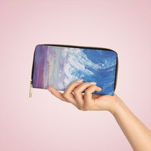 Load image into Gallery viewer, Pockets for cash, c/cards, coins, & more. Stylish faux leather, lots of original artworks by Kerry Sandhu Art to choose from