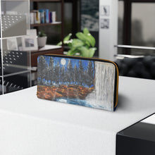 Load image into Gallery viewer, Pockets for cash, c/cards, coins, & more. Stylish faux leather, lots of original artworks by Kerry Sandhu Art to choose from