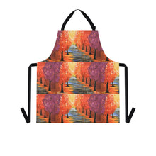 Load image into Gallery viewer, Apron - lightweight, silky finish 100% polyester, two front pockets. Many original artwork designs by Kerry Sandhu Art