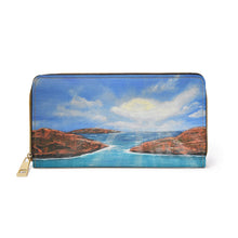 Load image into Gallery viewer, Pockets for cash, c/cards, coins, & more. Stylish faux leather, lots of original artworks by Kerry Sandhu Art to choose from