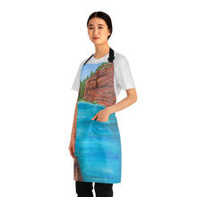 Load image into Gallery viewer, Apron - lightweight, silky finish 100% polyester, two front pockets. Many original artwork designs by Kerry Sandhu Art