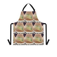 Load image into Gallery viewer, Apron - lightweight, silky finish 100% polyester, two front pockets. Many original artwork designs by Kerry Sandhu Art