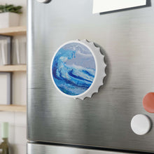 Load image into Gallery viewer, Plastic exterior w/ metallic bottom, magnetic back, 2 different opening mechanisms, matte finish. Art by Kerry Sandhu Art
