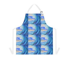 Load image into Gallery viewer, Apron - lightweight, silky finish 100% polyester, two front pockets. Many original artwork designs by Kerry Sandhu Art