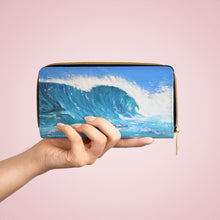 Load image into Gallery viewer, Pockets for cash, c/cards, coins, & more. Stylish faux leather, lots of original artworks by Kerry Sandhu Art to choose from