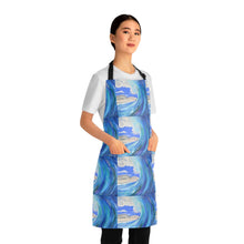 Load image into Gallery viewer, Apron - lightweight, silky finish 100% polyester, two front pockets. Many original artwork designs by Kerry Sandhu Art