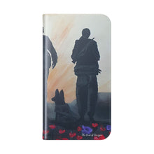 Load image into Gallery viewer, The Dust of Uruzgan (with Poppies) - PHONE CASE WALLET - by Kerry Sandhu Art