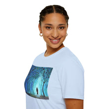 Load image into Gallery viewer, T-Shirt made from very soft materials, no side seams. Feels like bliss to wear! Many designs by Kerry Sandhu Art