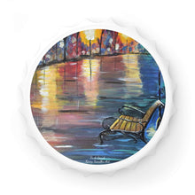 Load image into Gallery viewer, Plastic exterior w/ metallic bottom, magnetic back, 2 different opening mechanisms, matte finish. Art by Kerry Sandhu Art