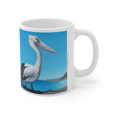 Load image into Gallery viewer, 11oz BPA, lead-free, microwave/dishwasher safe, white ceramic, vivid colours. Many original artworks by Kerry Sandhu Art