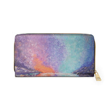 Load image into Gallery viewer, Pockets for cash, c/cards, coins, & more. Stylish faux leather, lots of original artworks by Kerry Sandhu Art to choose from