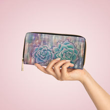 Load image into Gallery viewer, Pockets for cash, c/cards, coins, & more. Stylish faux leather, lots of original artworks by Kerry Sandhu Art to choose from