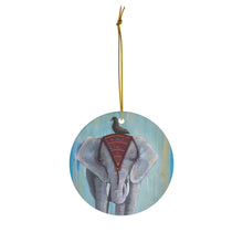 Load image into Gallery viewer, Original artwork front, description on back. Thick high-quality porcelain. 7cm diameter. Comes w/ ribbon by Kerry Sandhu Art