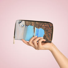 Load image into Gallery viewer, Pockets for cash, c/cards, coins, & more. Stylish faux leather, lots of original artworks by Kerry Sandhu Art to choose from