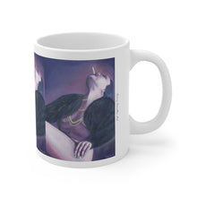 Load image into Gallery viewer, 11oz BPA, lead-free, microwave/dishwasher safe, white ceramic, vivid colours. Many original artworks by Kerry Sandhu Art