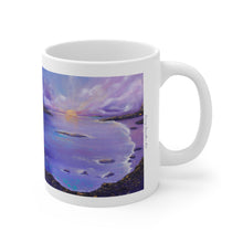 Load image into Gallery viewer, 11oz BPA, lead-free, microwave/dishwasher safe, white ceramic, vivid colours. Many original artworks by Kerry Sandhu Art